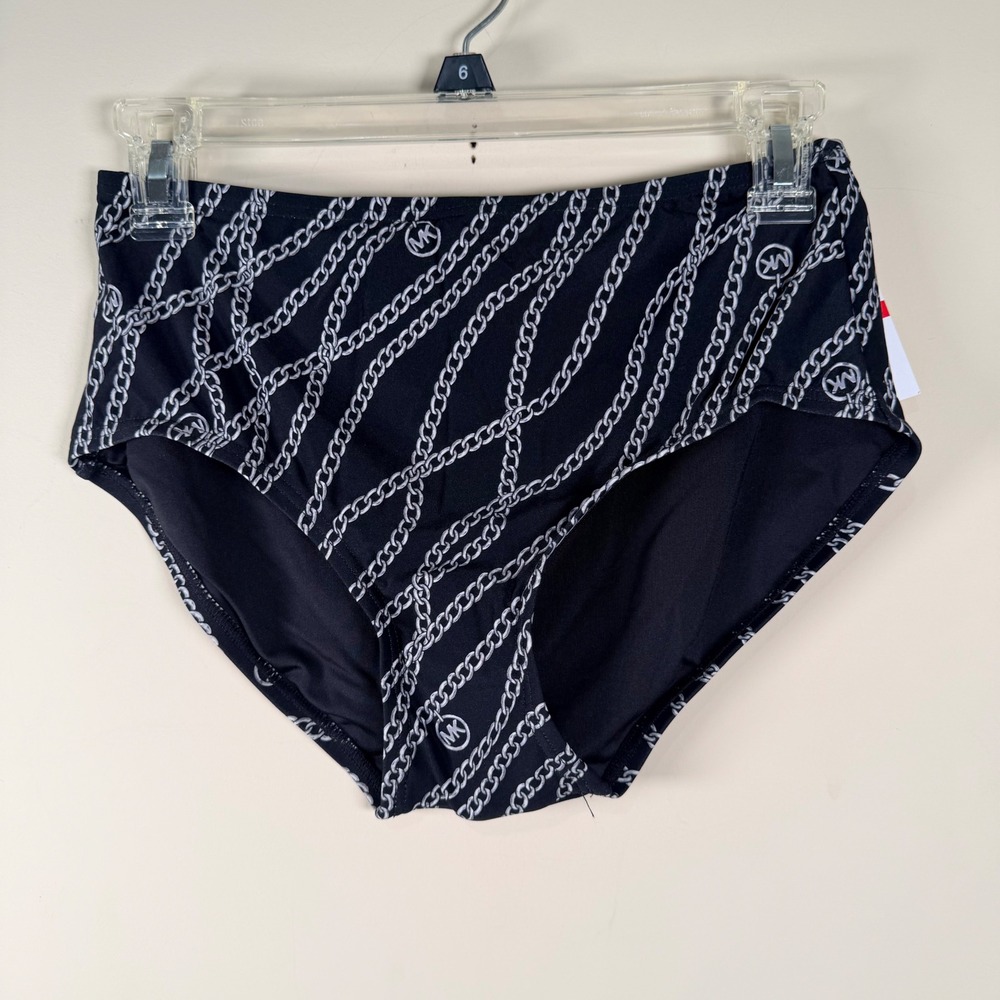 Michael Kors Swim Black Chain Link Tankini 2-piece XS Travel Resort Modest NWT - Picture 2 of 8